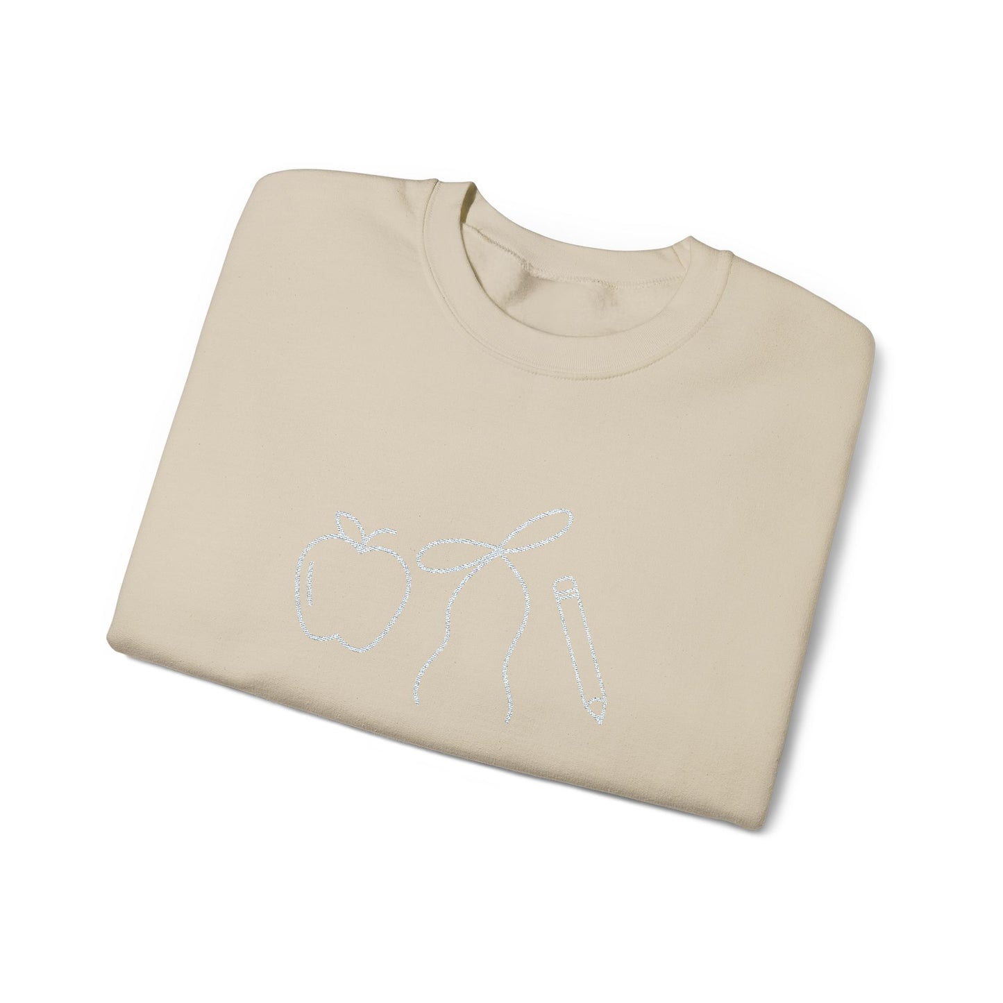 Apple, Bow, Pencil Crewneck