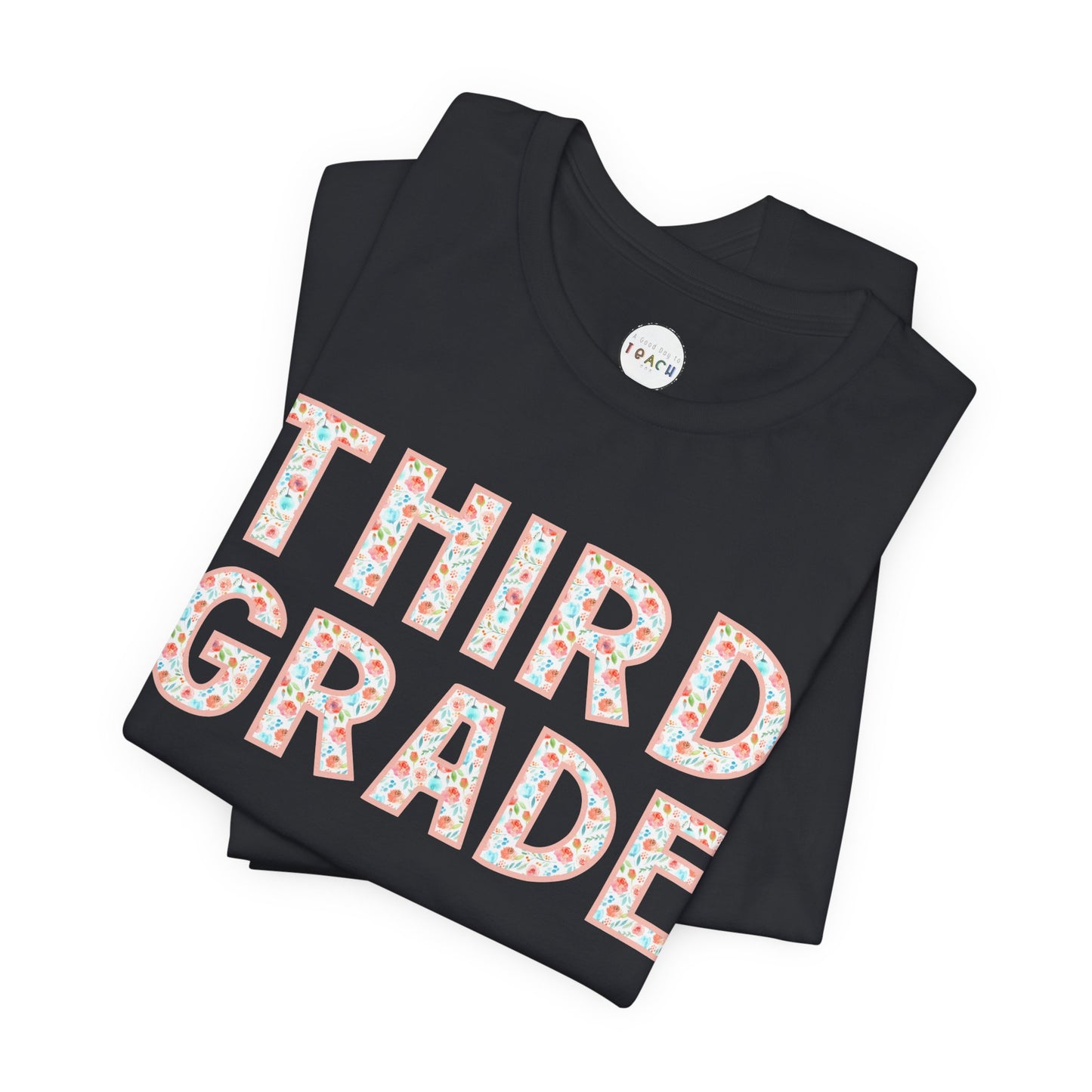 Floral Grade Level Tee - Third Grade