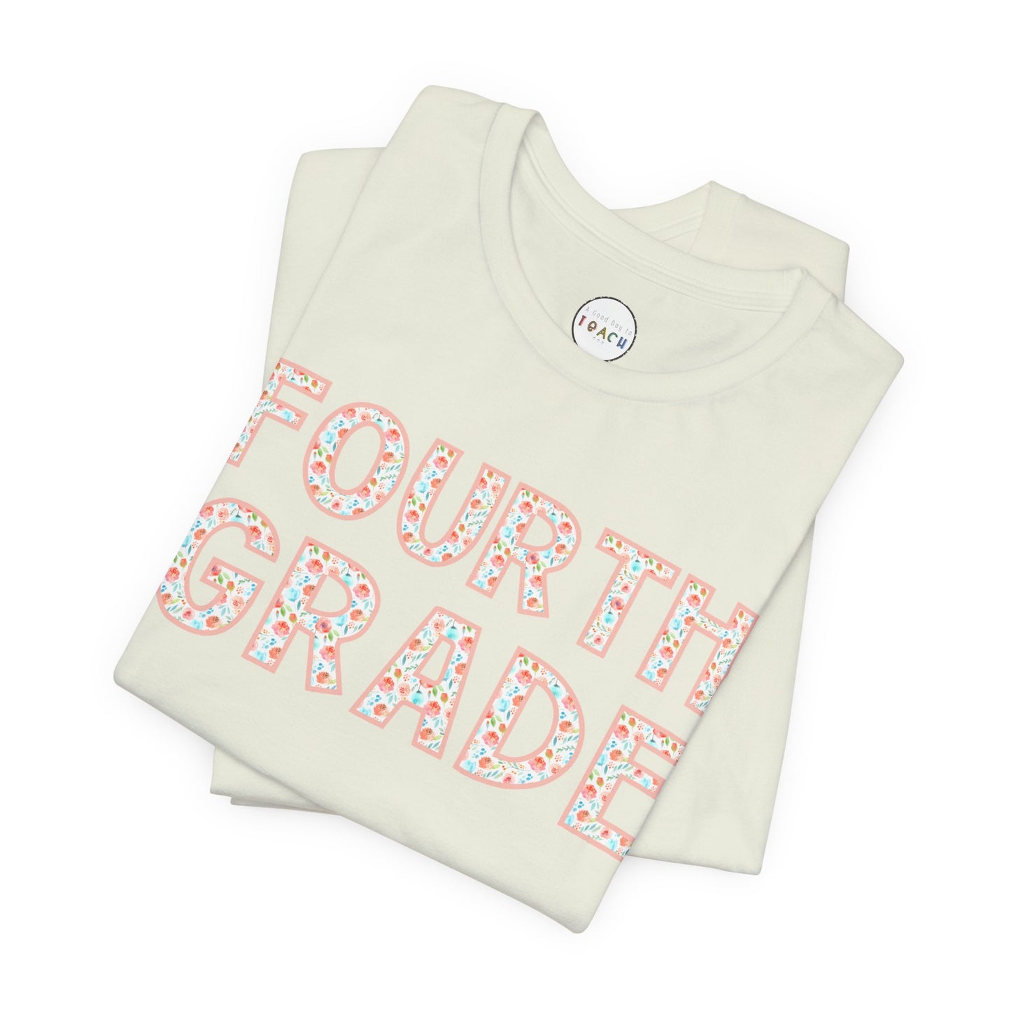 Floral Grade Level Tee - Fourth Grade