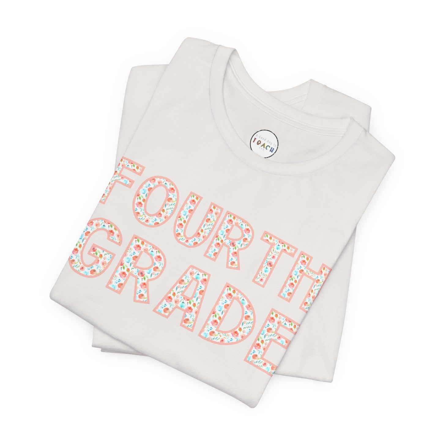 Floral Grade Level Tee - Fourth Grade