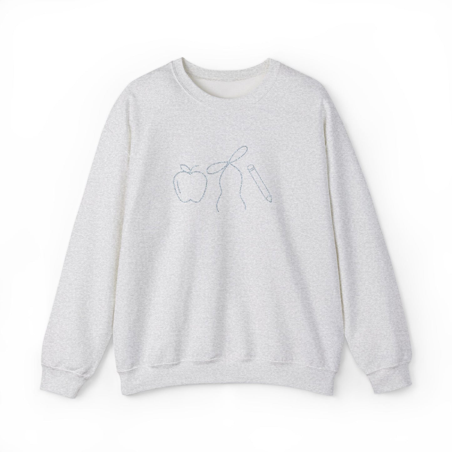 Apple, Bow, Pencil Crewneck