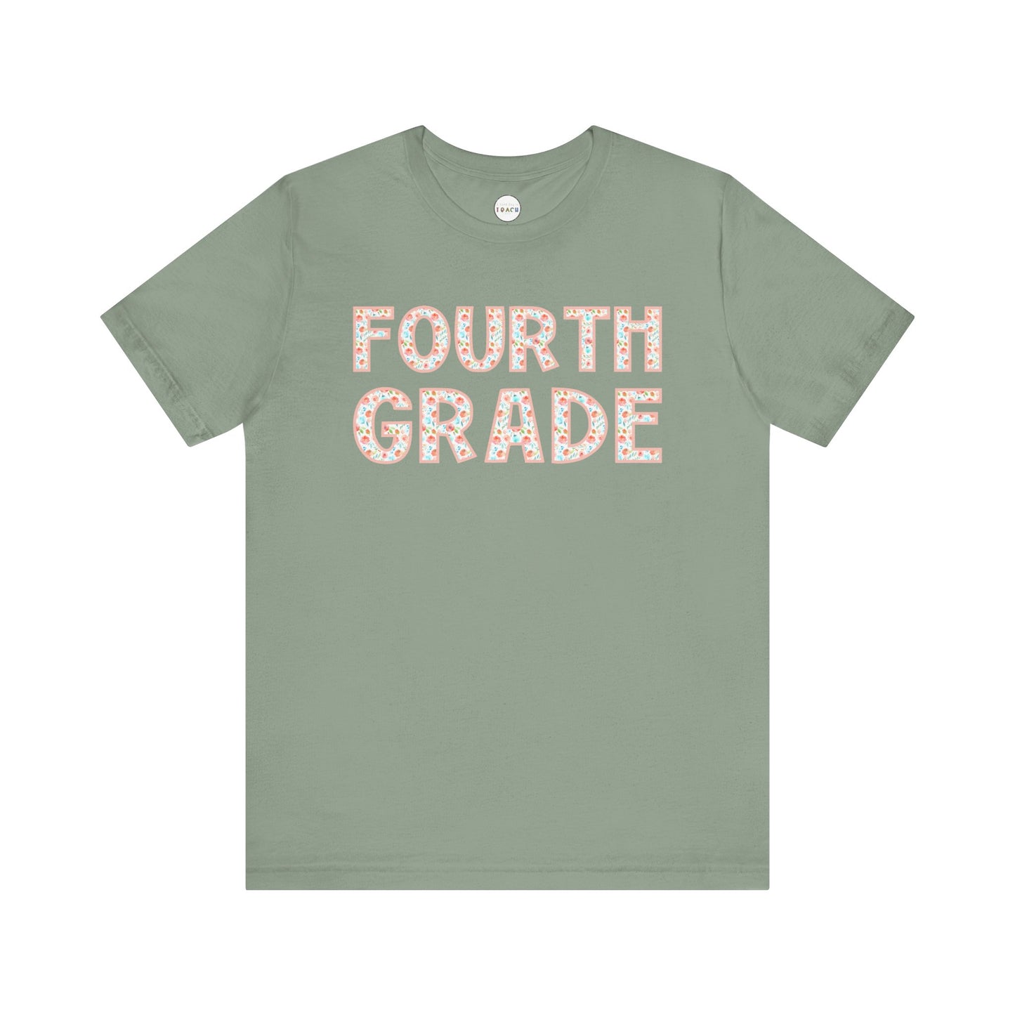 Floral Grade Level Tee - Fourth Grade