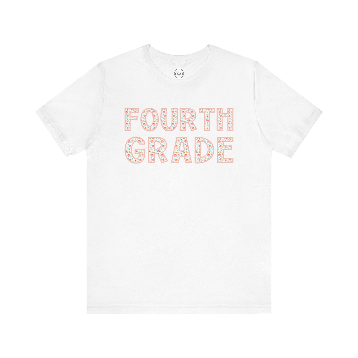Floral Grade Level Tee - Fourth Grade