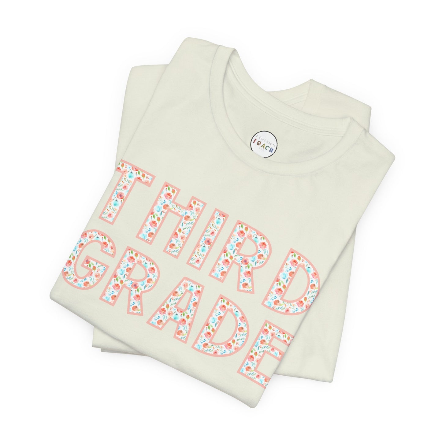 Floral Grade Level Tee - Third Grade