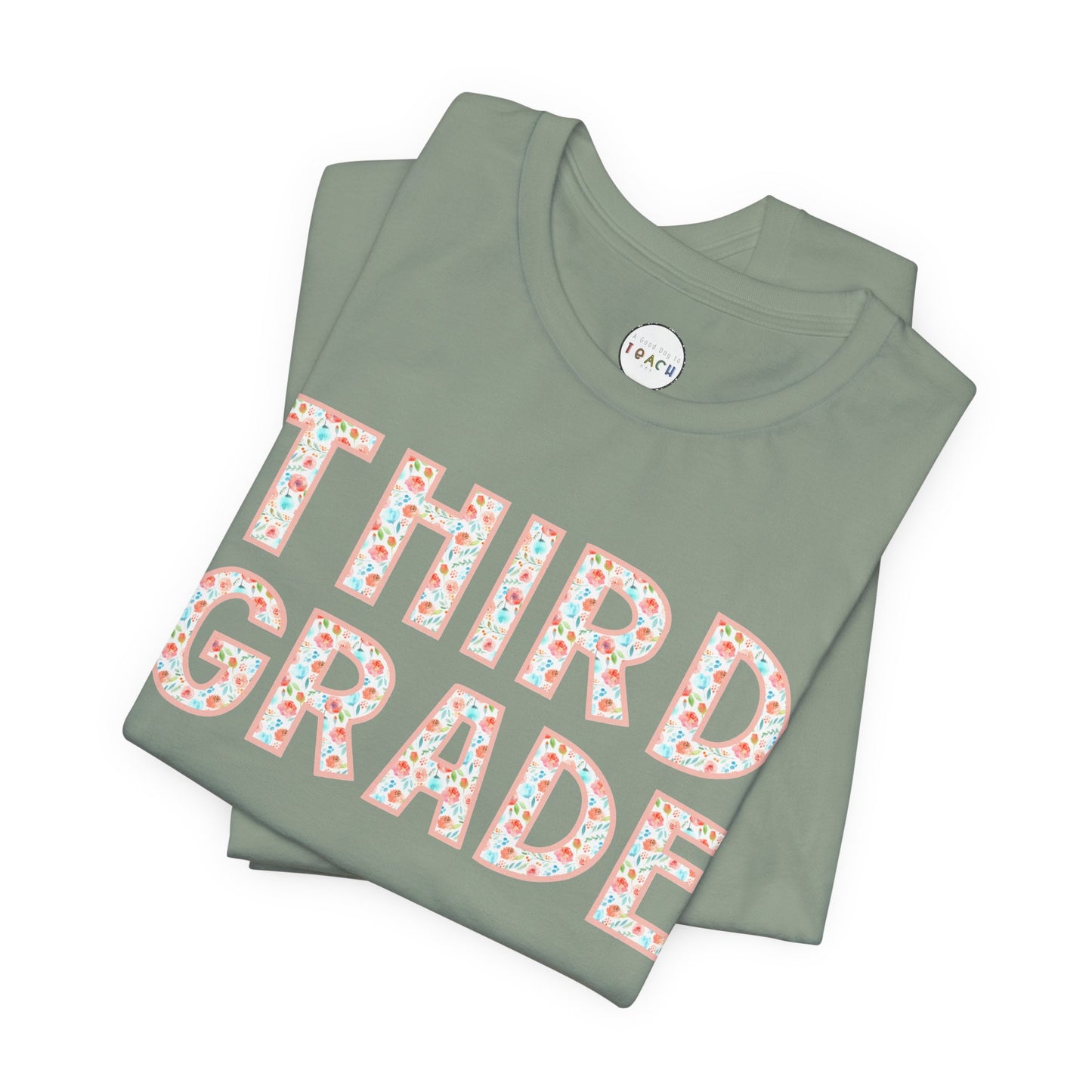 Floral Grade Level Tee - Third Grade