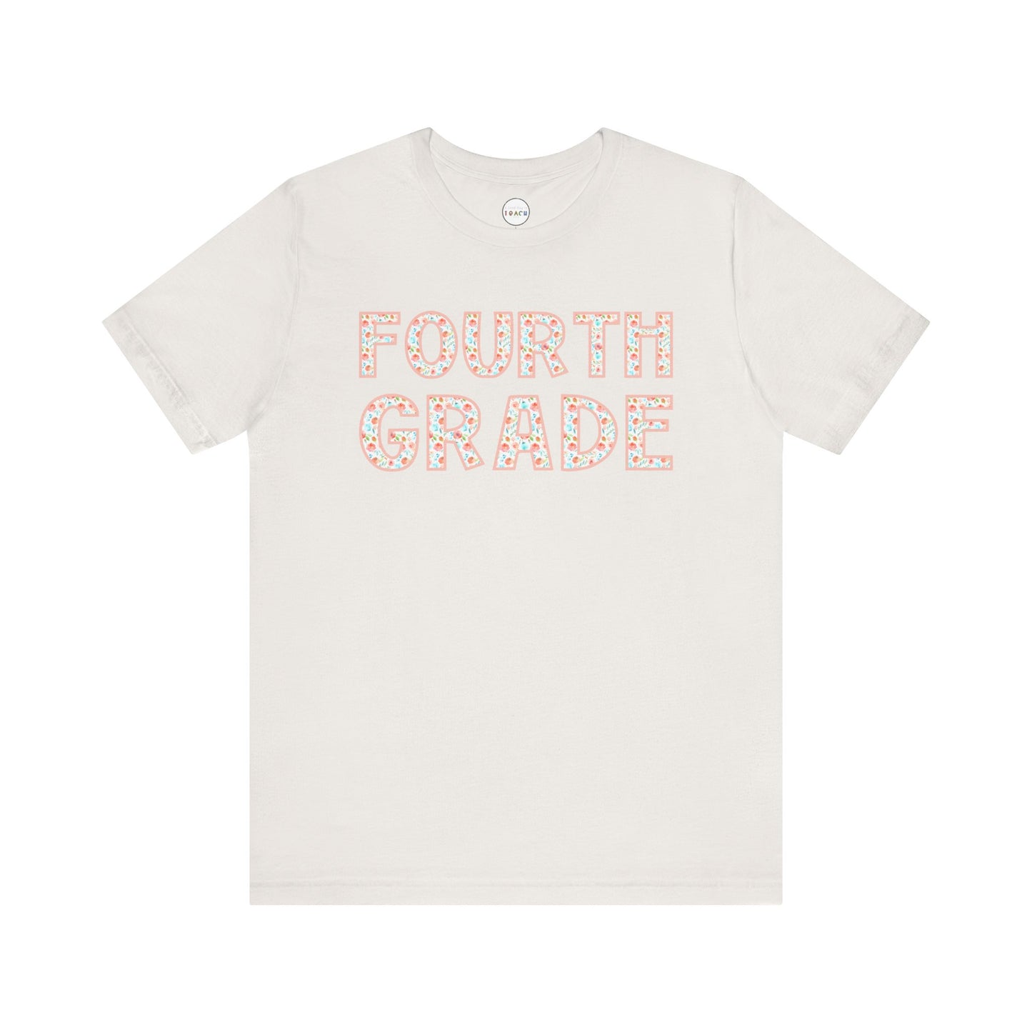 Floral Grade Level Tee - Fourth Grade