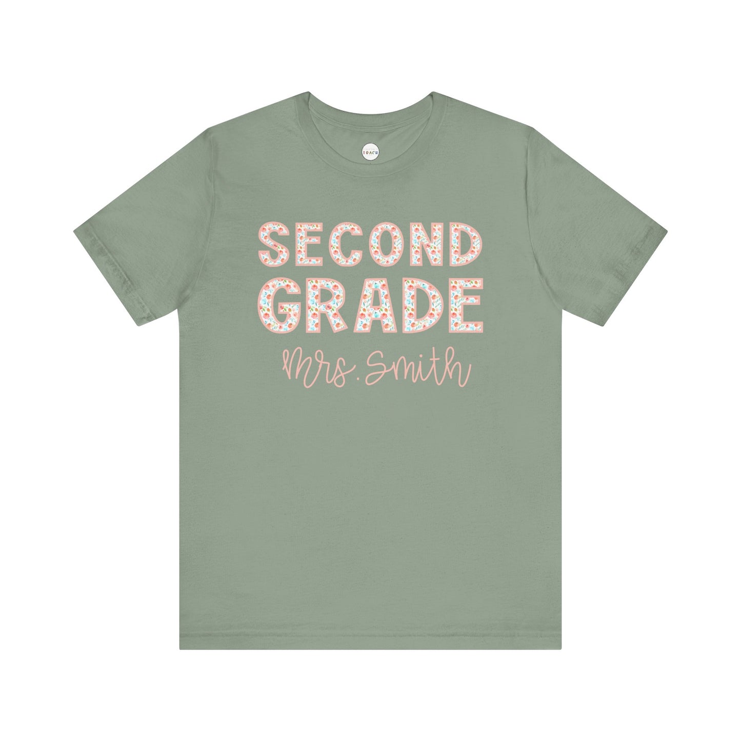 Floral Grade Level Tee - Second Grade