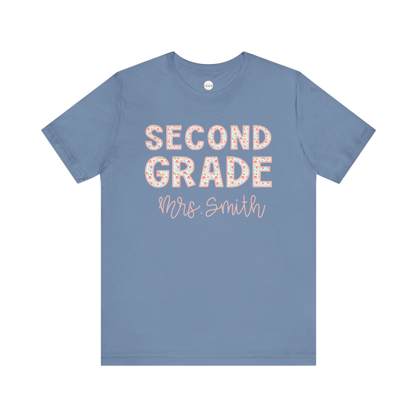 Floral Grade Level Tee - Second Grade