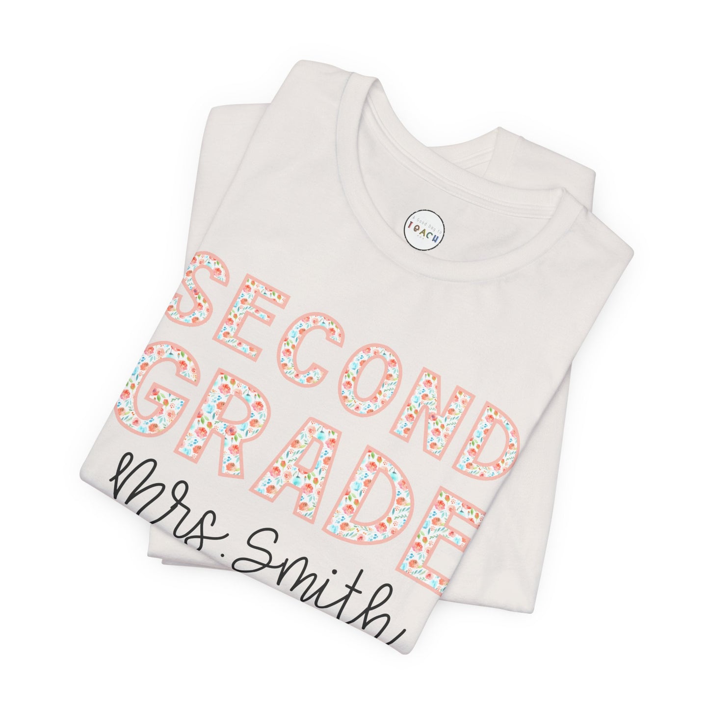 Floral Grade Level Tee - Second Grade