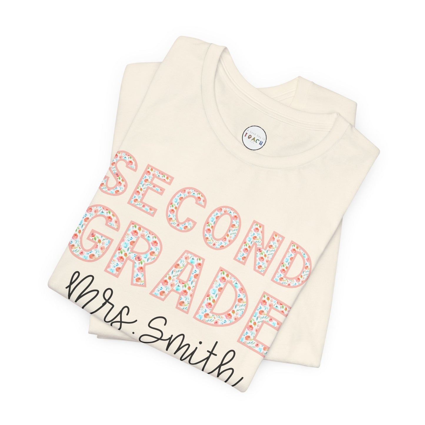 Floral Grade Level Tee - Second Grade
