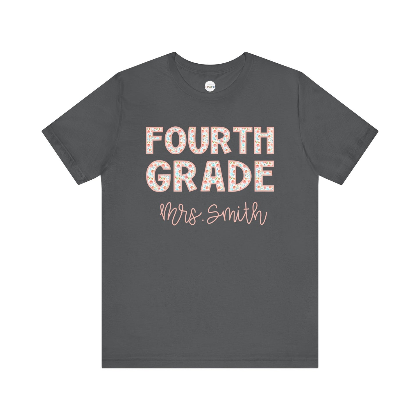 Floral Grade Level Tee - Fourth Grade