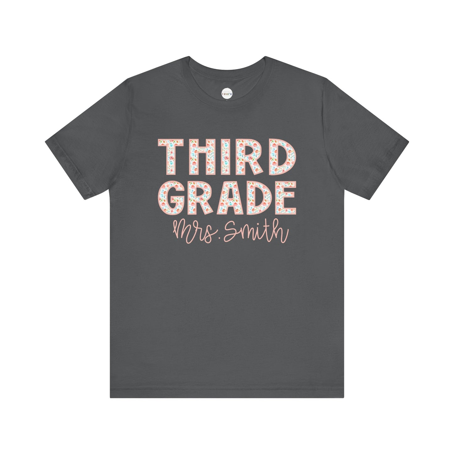 Floral Grade Level Tee - Third Grade