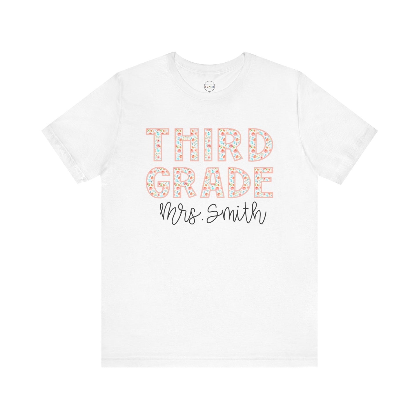 Floral Grade Level Tee - Third Grade