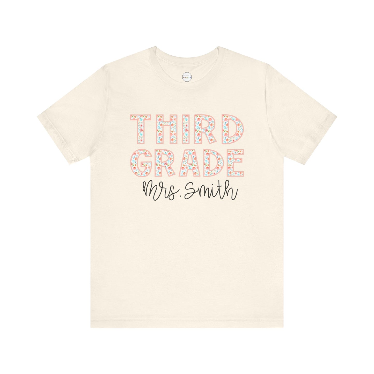 Floral Grade Level Tee - Third Grade