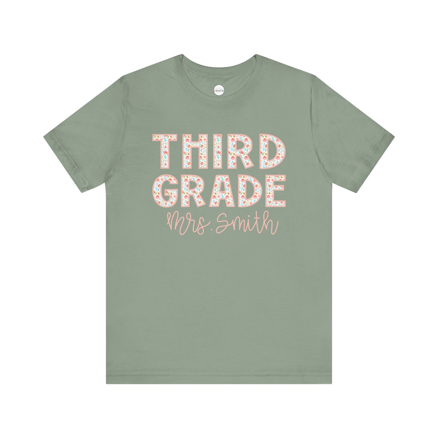 Floral Grade Level Tee - Third Grade