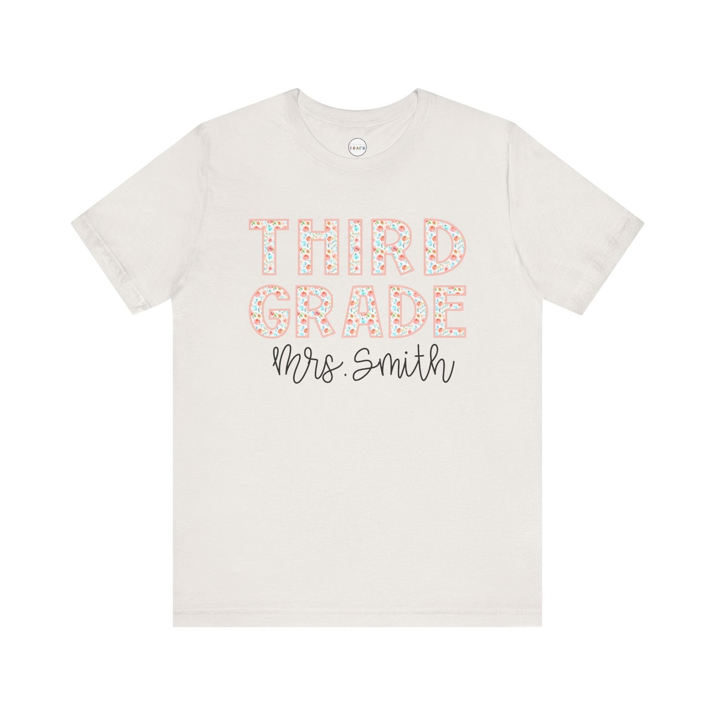 Floral Grade Level Tee - Third Grade