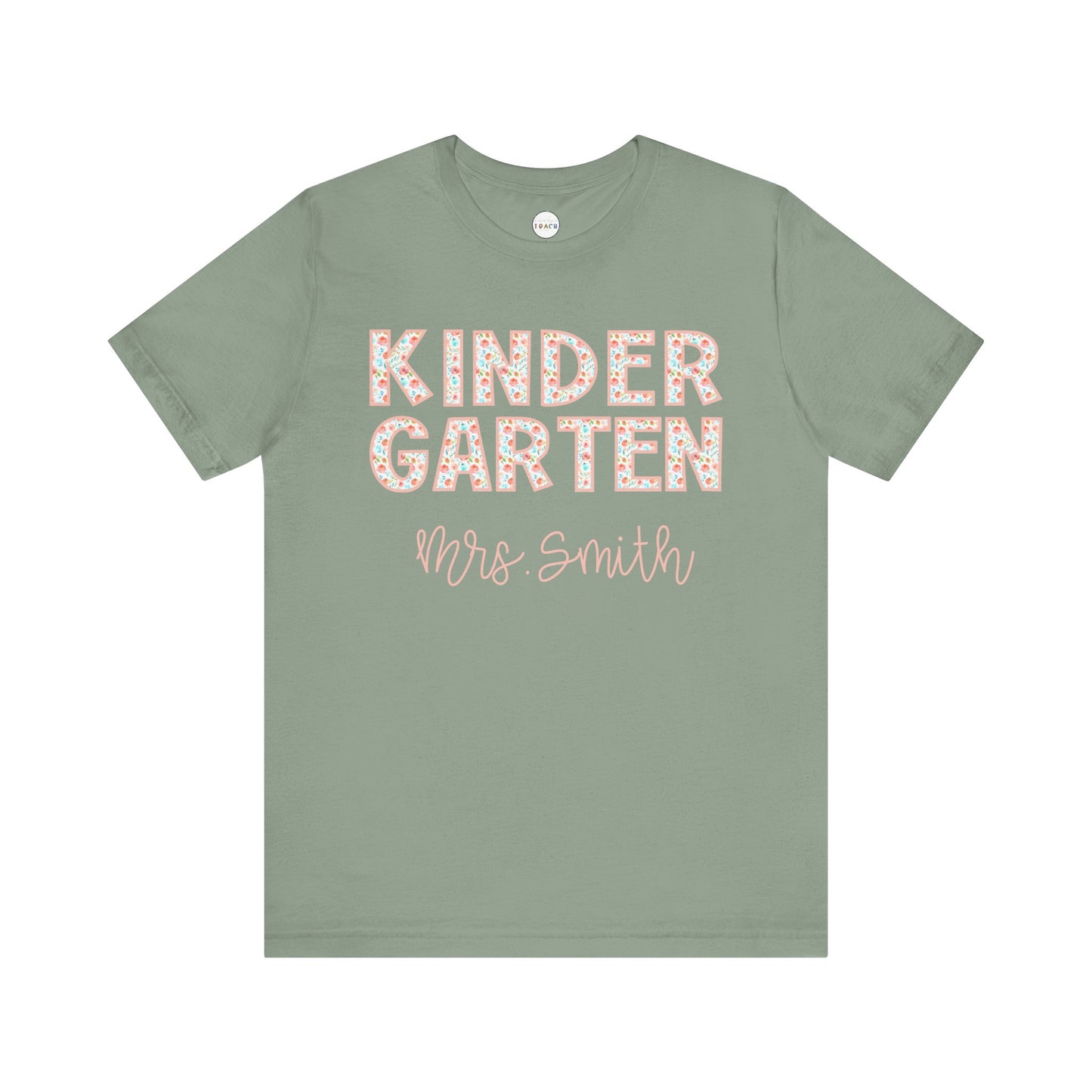 Floral Grade Level Tee - Kindergarten