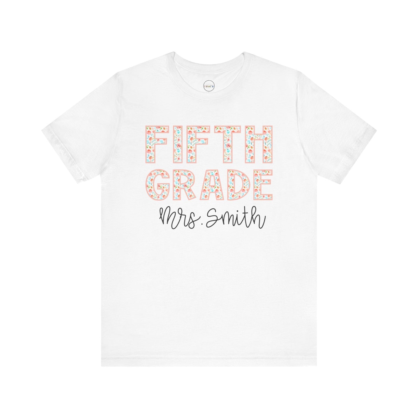 Floral Grade Level Tee - Fifth Grade