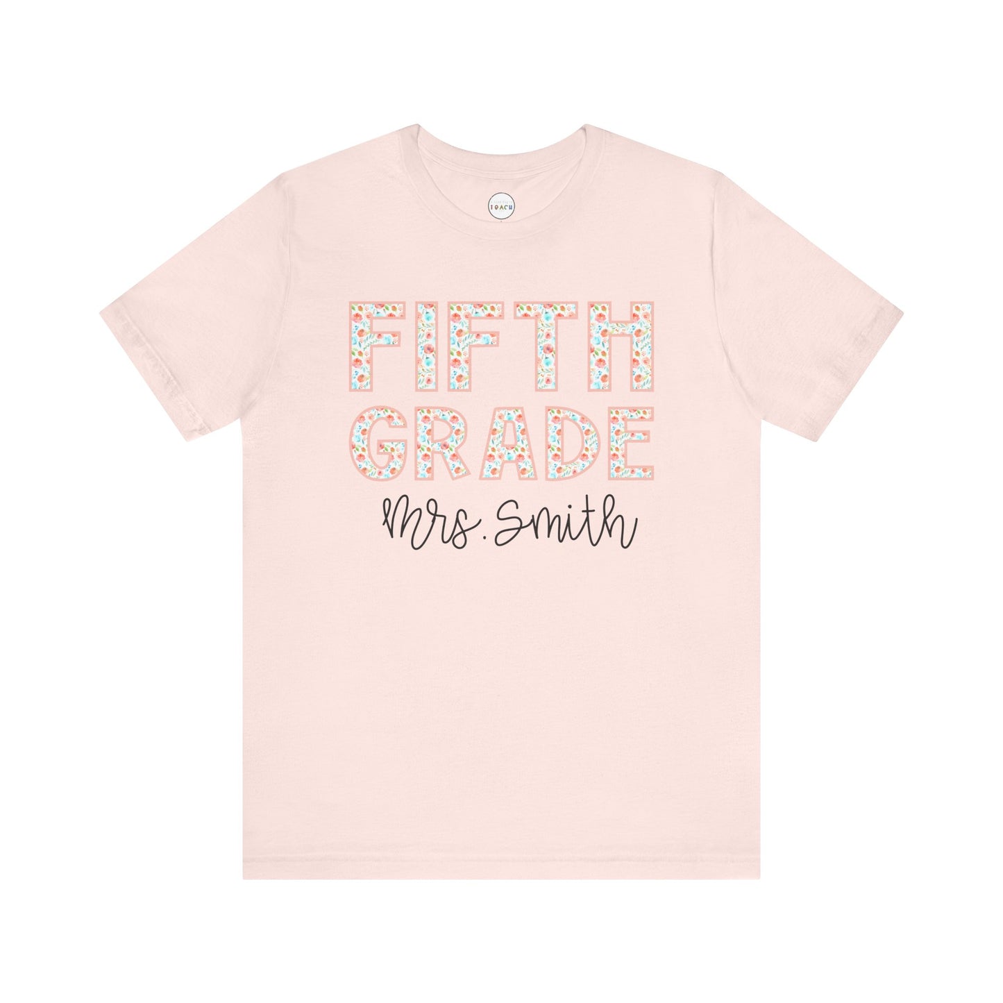 Floral Grade Level Tee - Fifth Grade