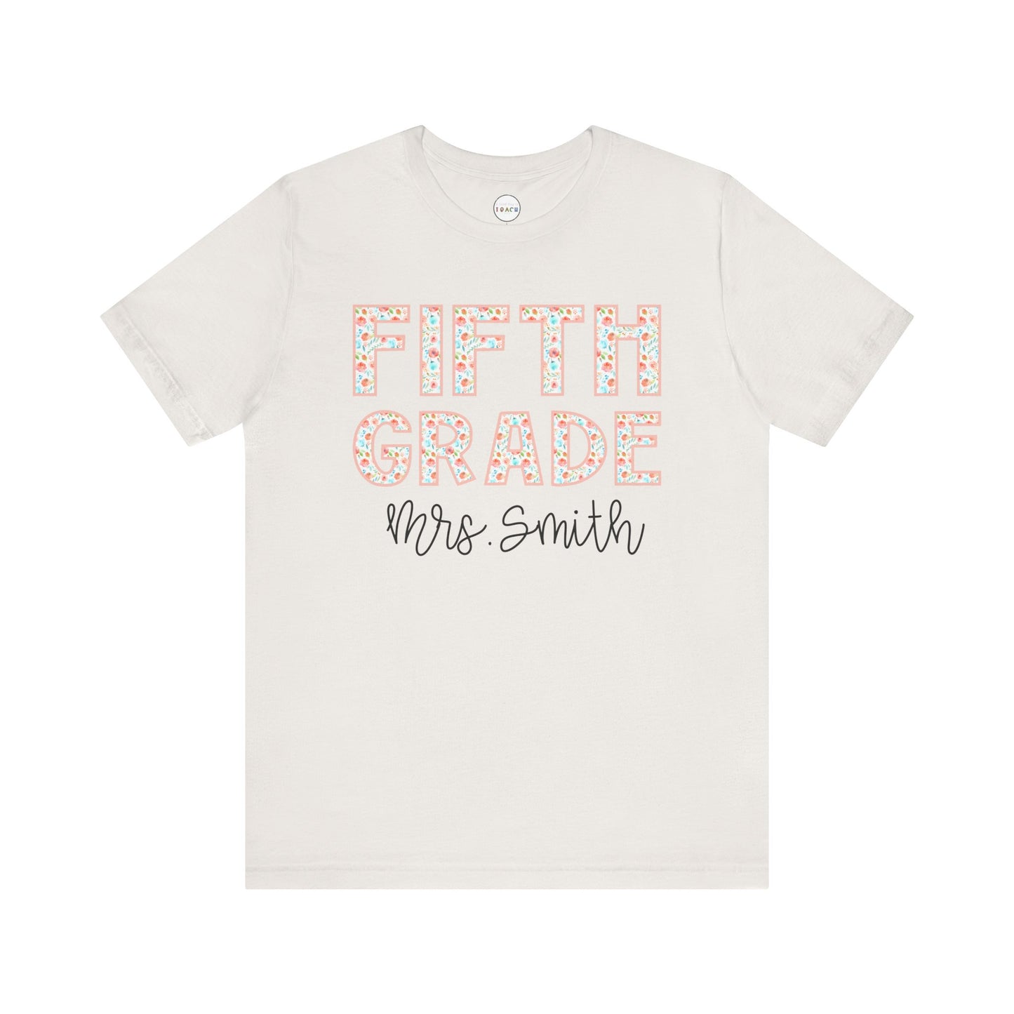 Floral Grade Level Tee - Fifth Grade