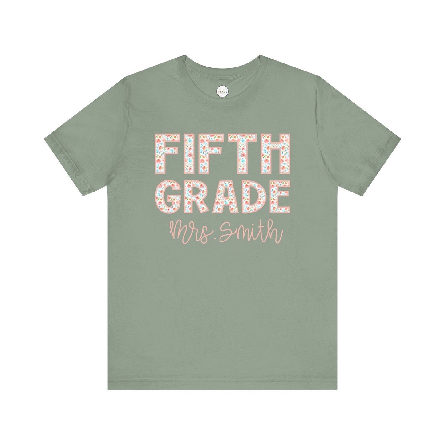 Floral Grade Level Tee - Fifth Grade