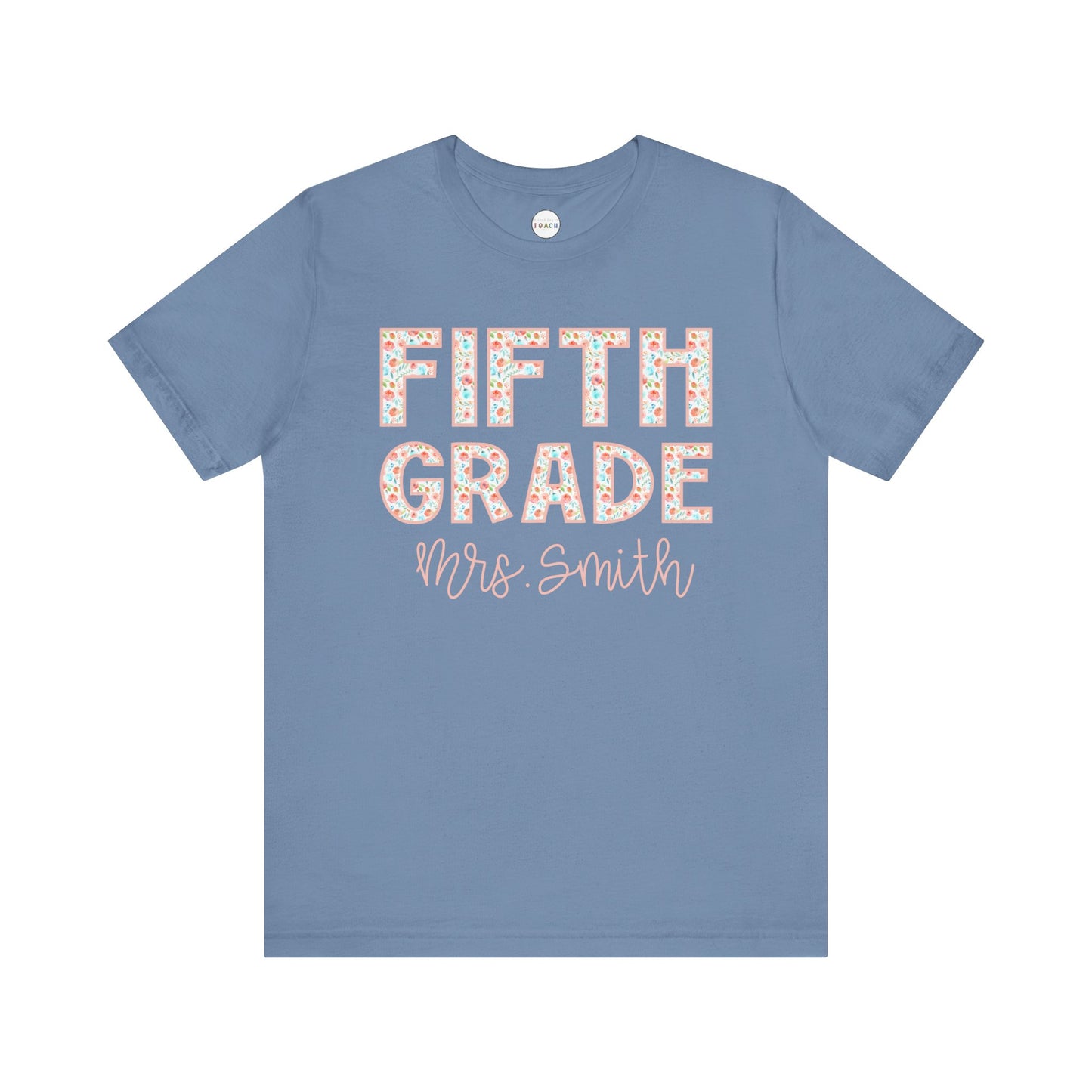 Floral Grade Level Tee - Fifth Grade