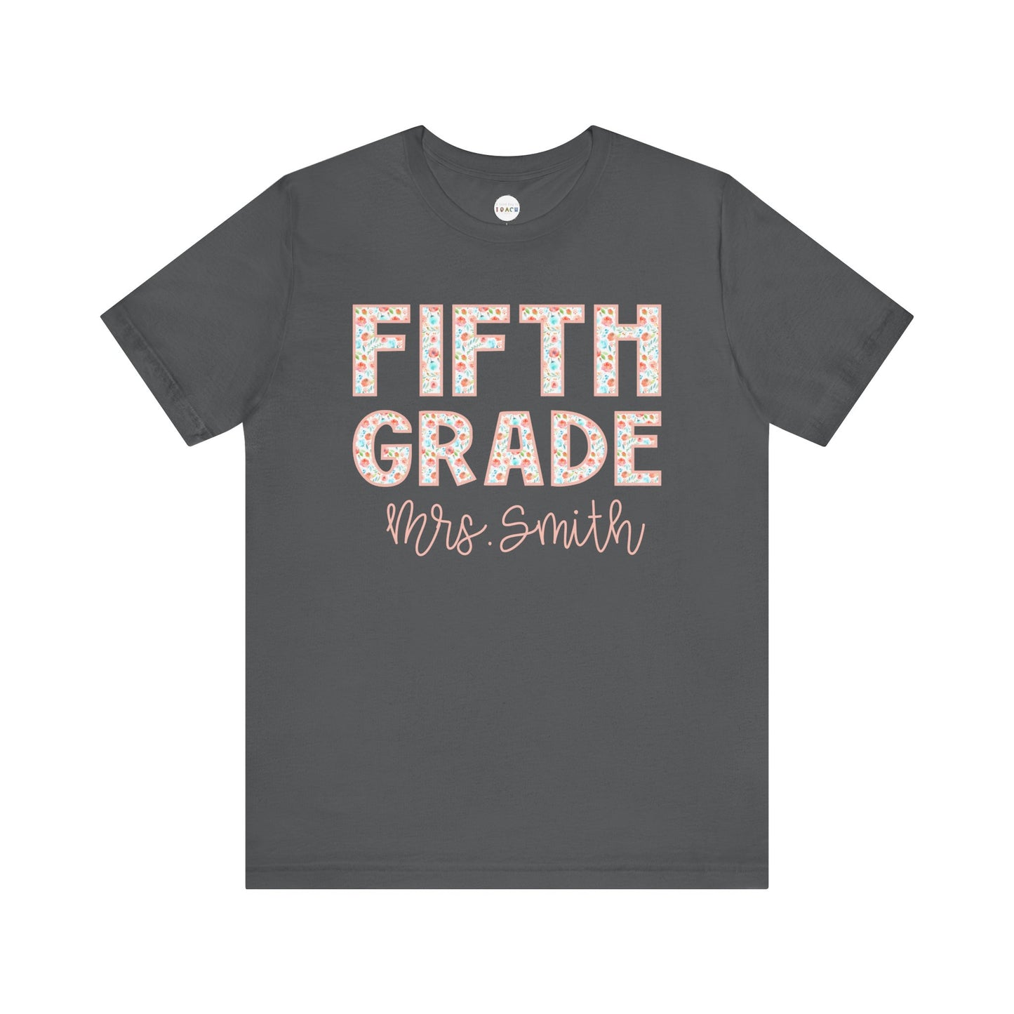 Floral Grade Level Tee - Fifth Grade