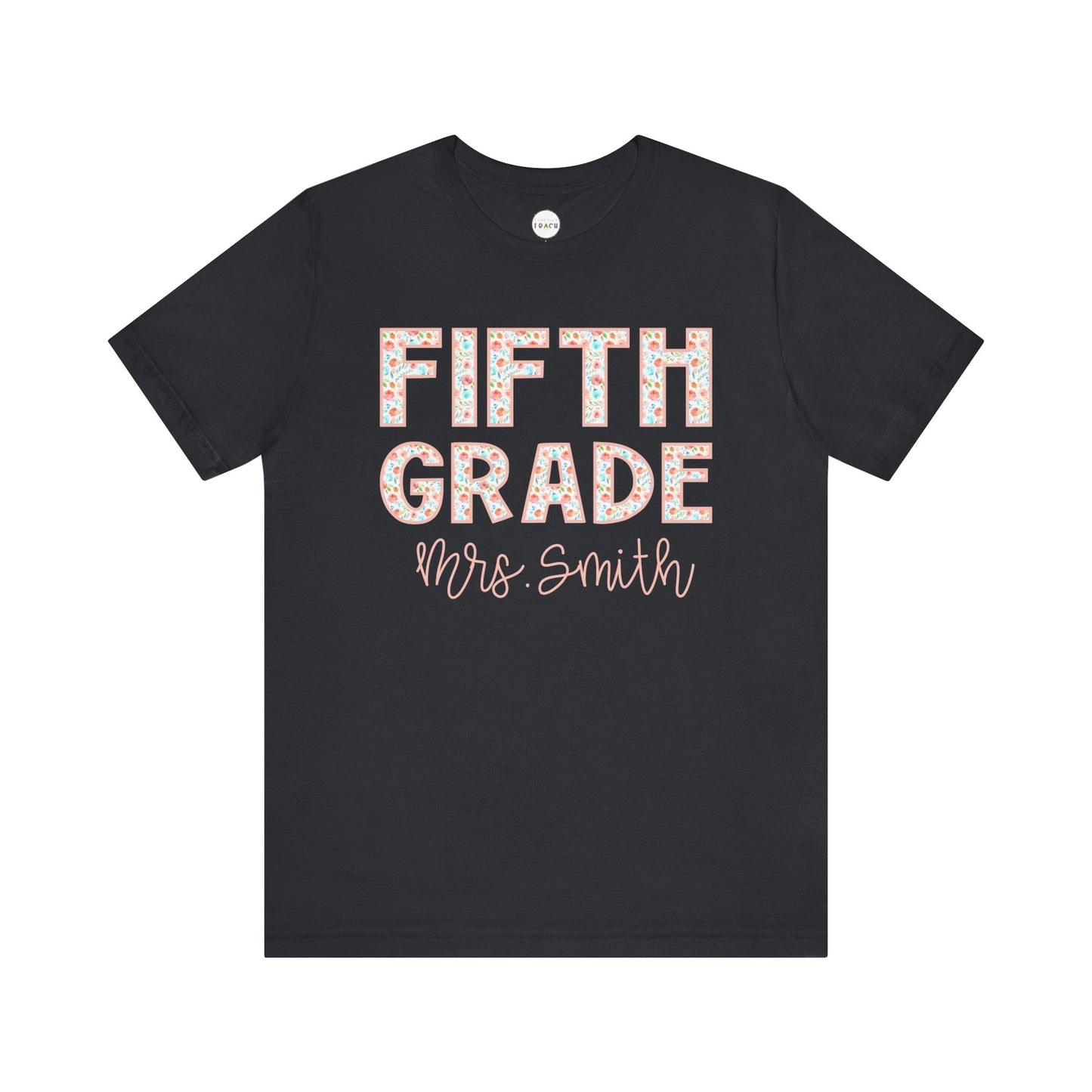 Floral Grade Level Tee - Fifth Grade