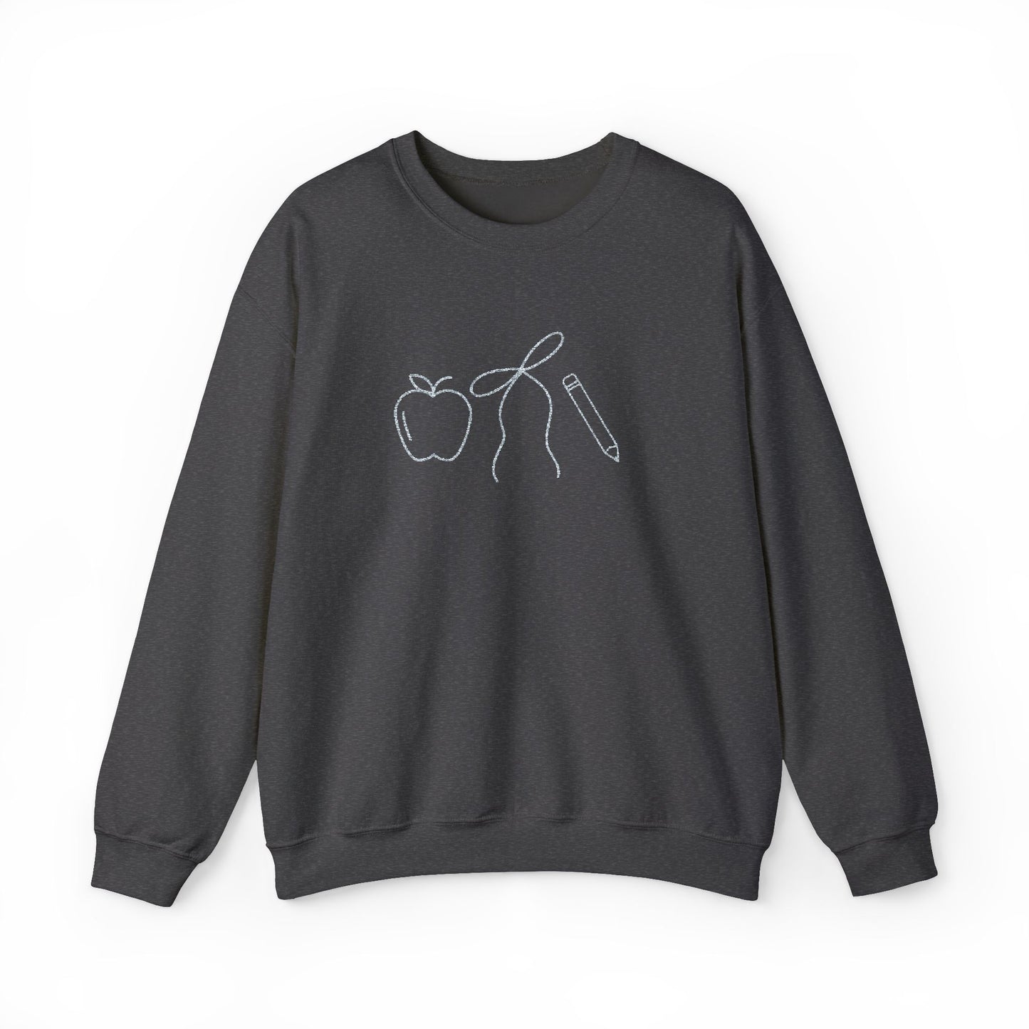Apple, Bow, Pencil Crewneck