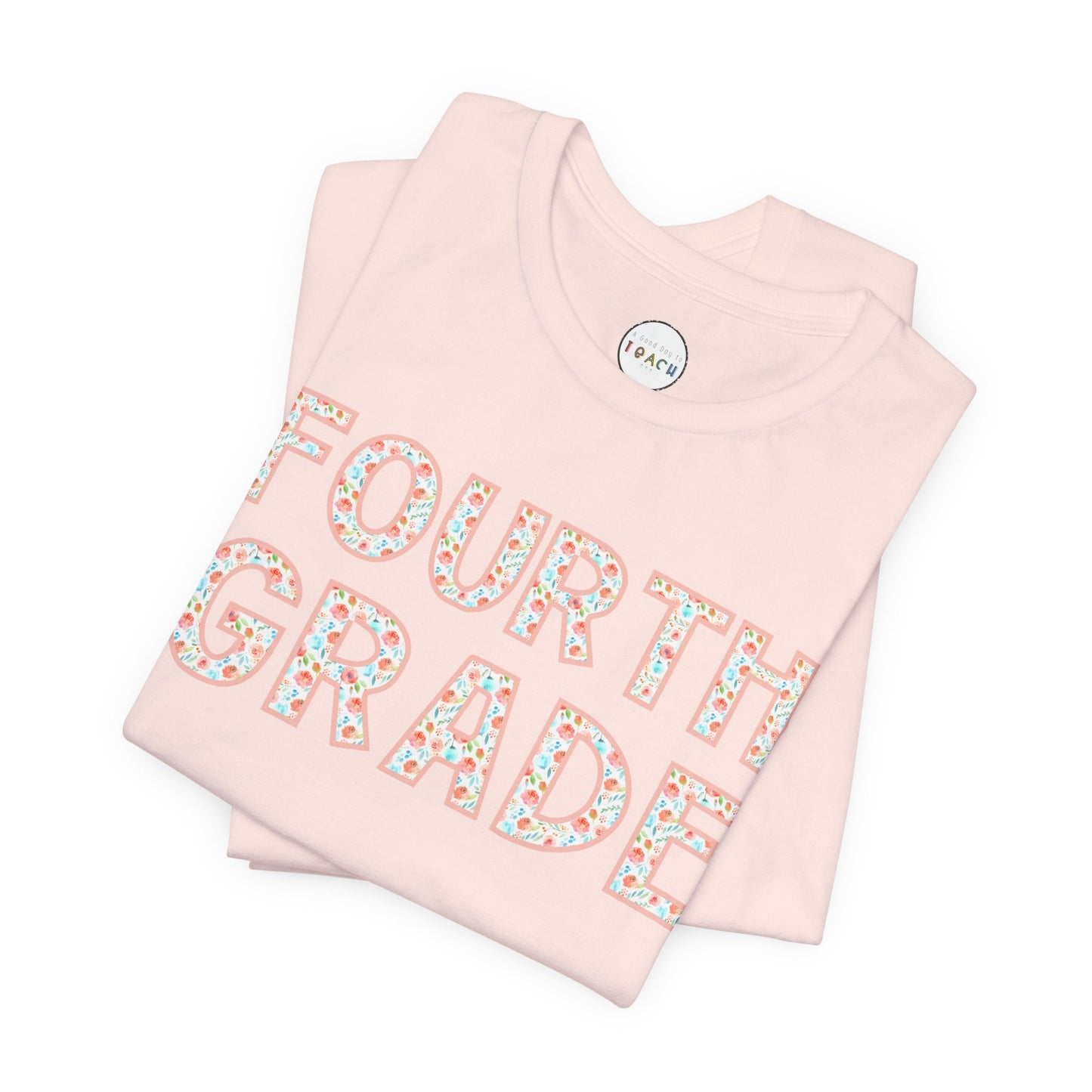 Floral Grade Level Tee - Fourth Grade