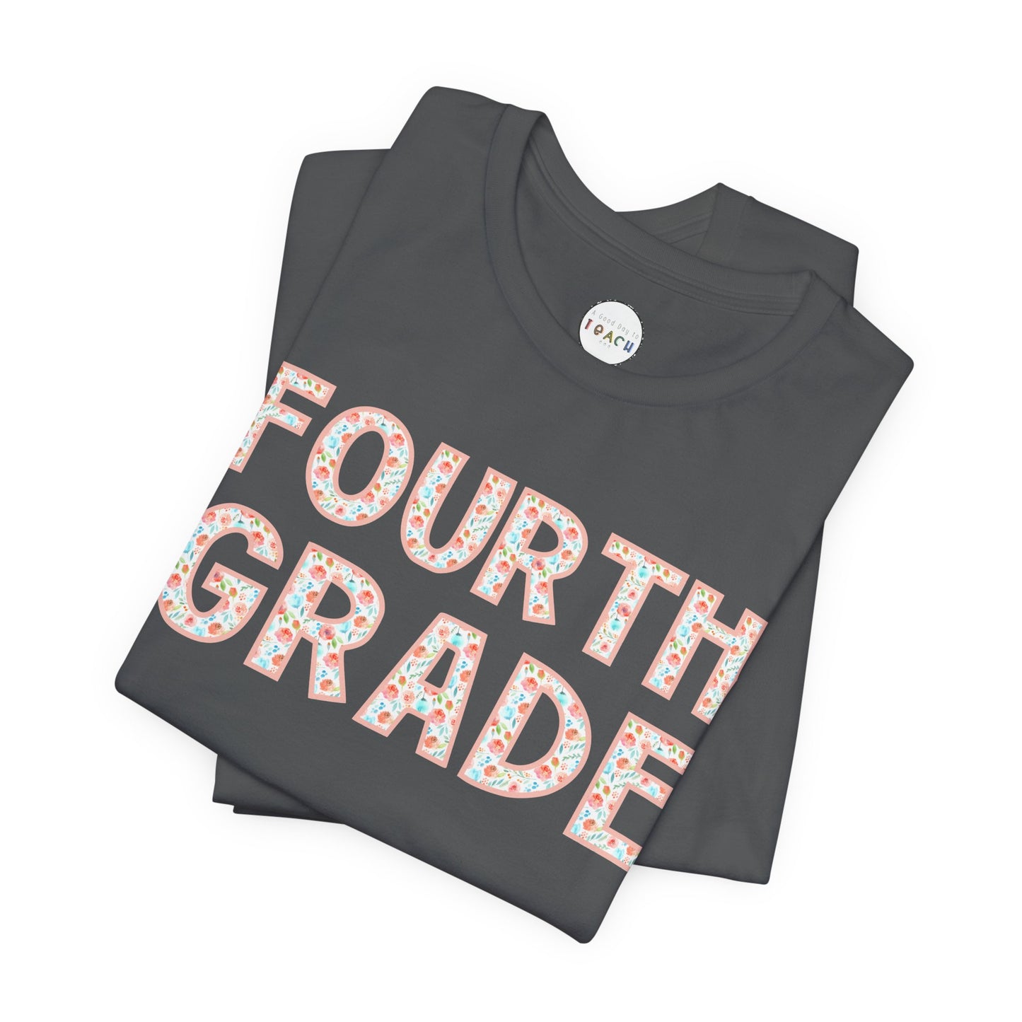 Floral Grade Level Tee - Fourth Grade