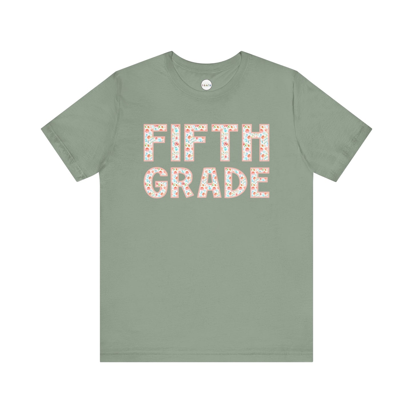 Floral Grade Level Tee - Fifth Grade