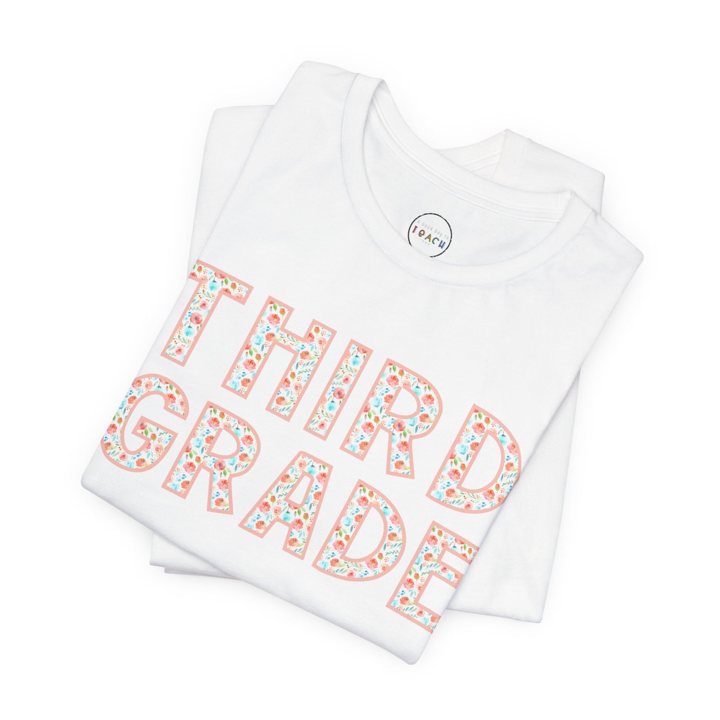 Floral Grade Level Tee - Third Grade