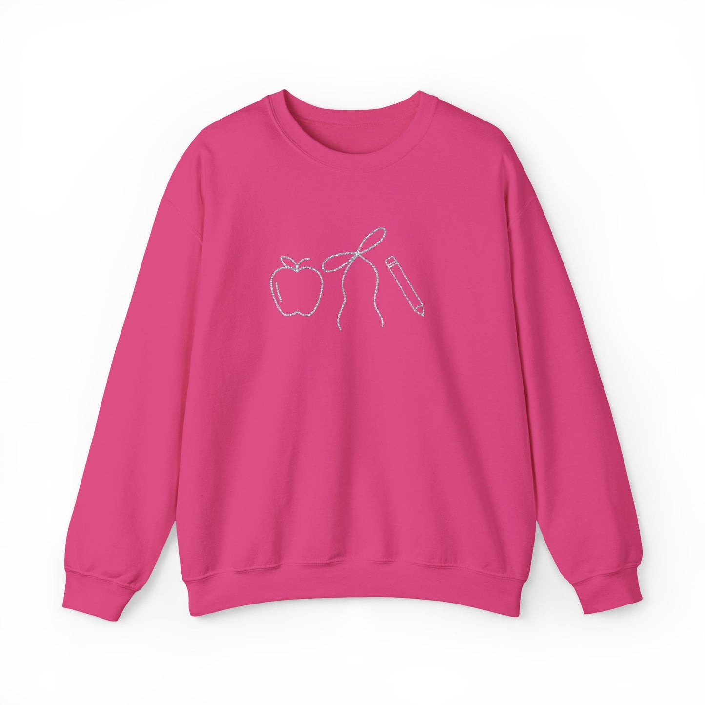 Apple, Bow, Pencil Crewneck