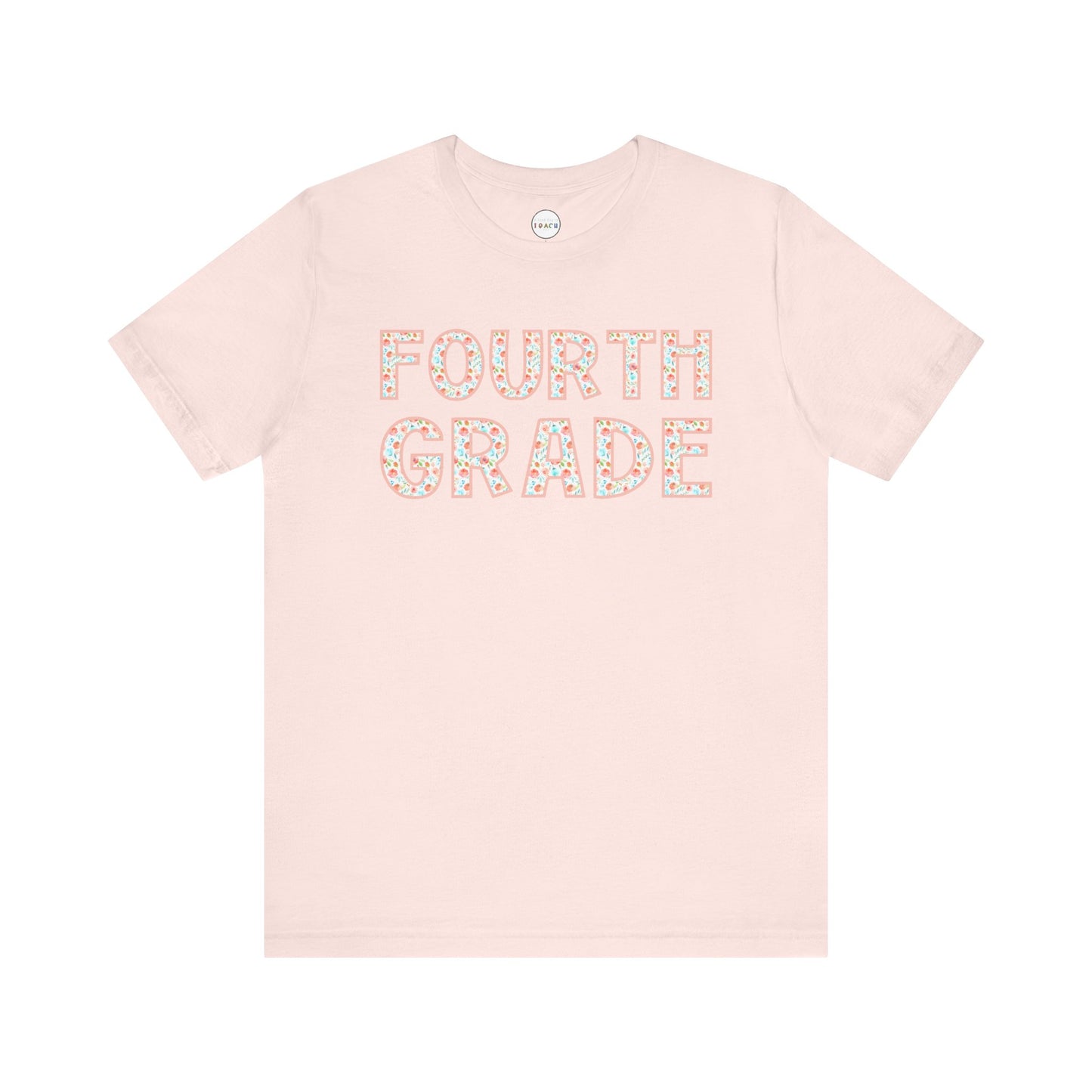 Floral Grade Level Tee - Fourth Grade