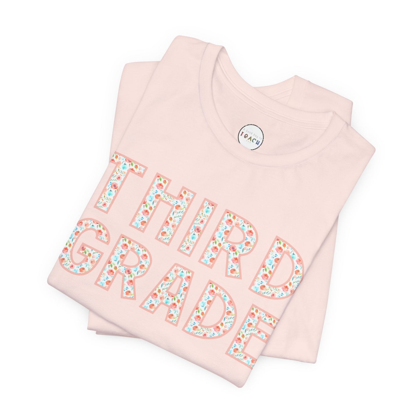 Floral Grade Level Tee - Third Grade