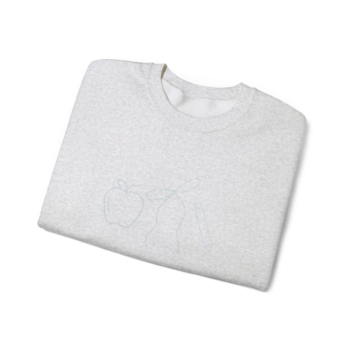 Apple, Bow, Pencil Crewneck
