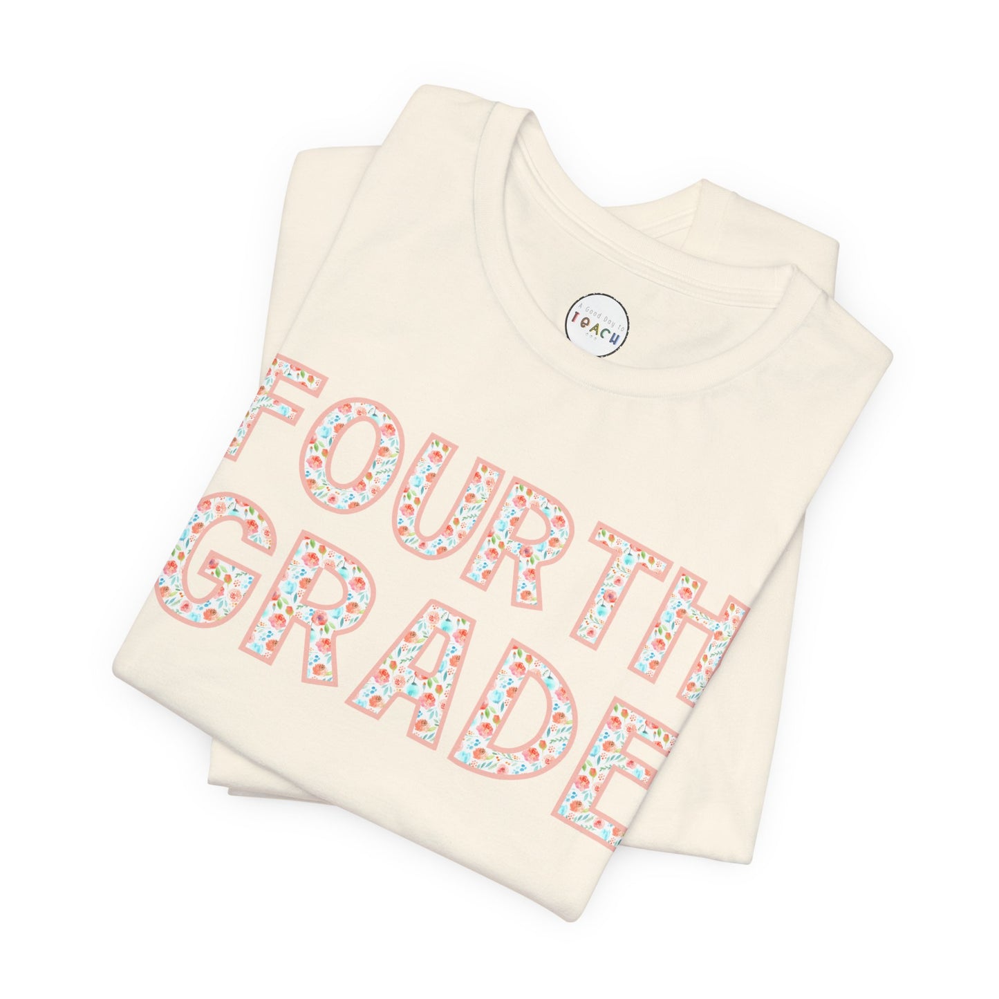 Floral Grade Level Tee - Fourth Grade