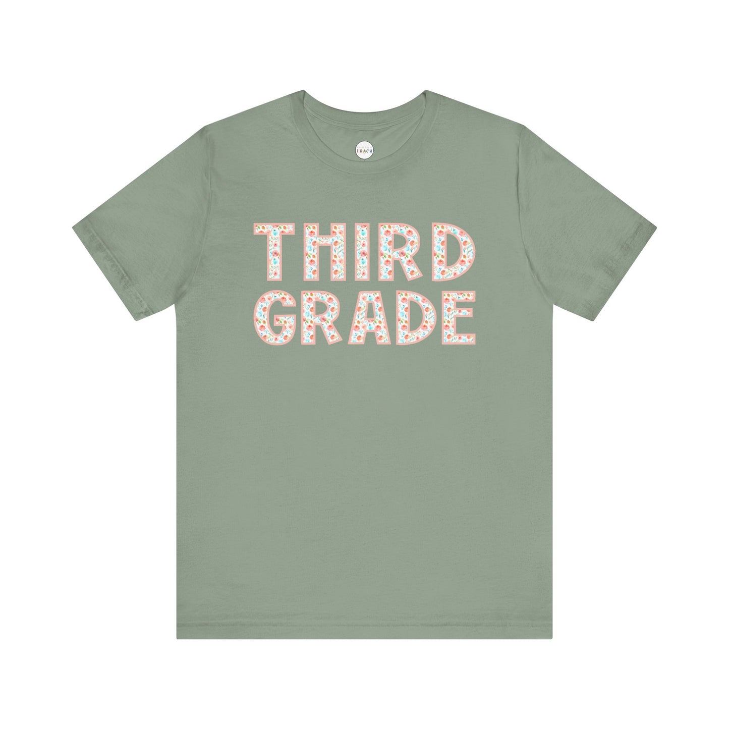 Floral Grade Level Tee - Third Grade