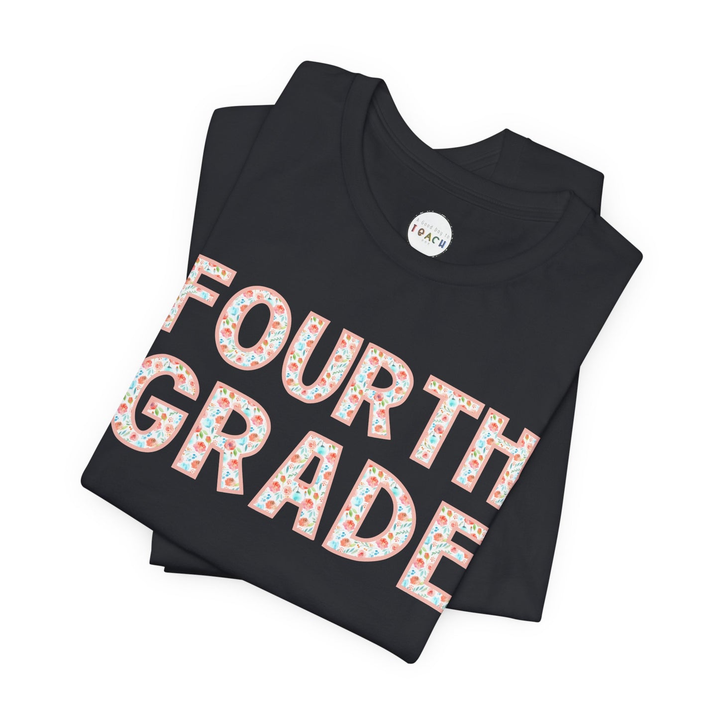 Floral Grade Level Tee - Fourth Grade