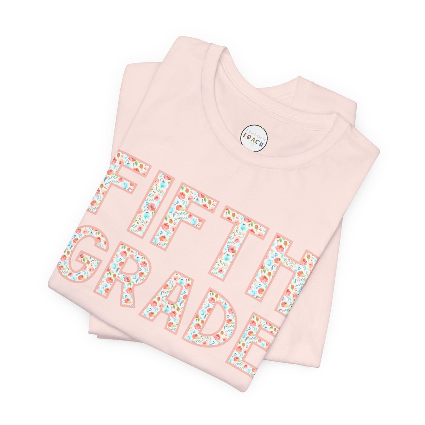 Floral Grade Level Tee - Fifth Grade