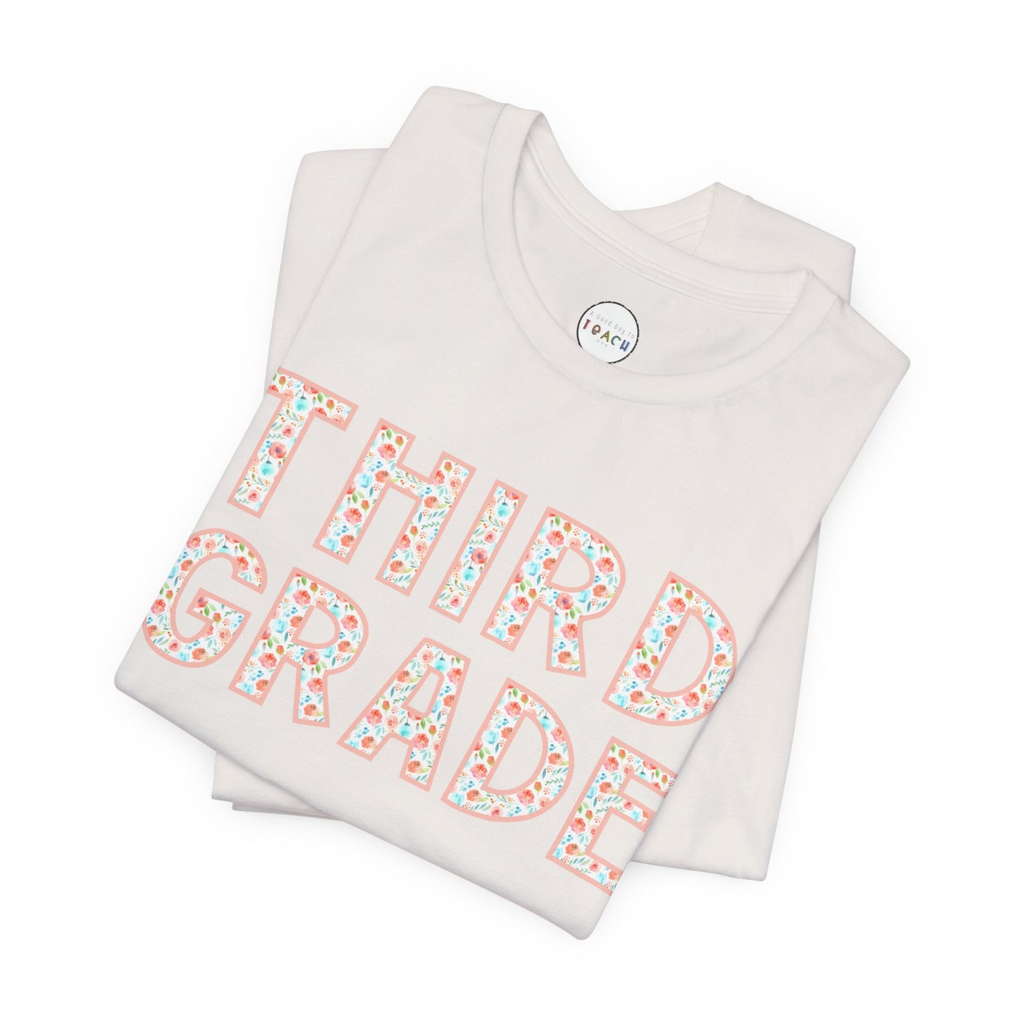 Floral Grade Level Tee - Third Grade