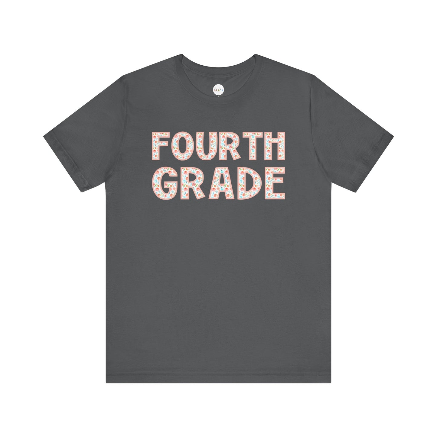 Floral Grade Level Tee - Fourth Grade