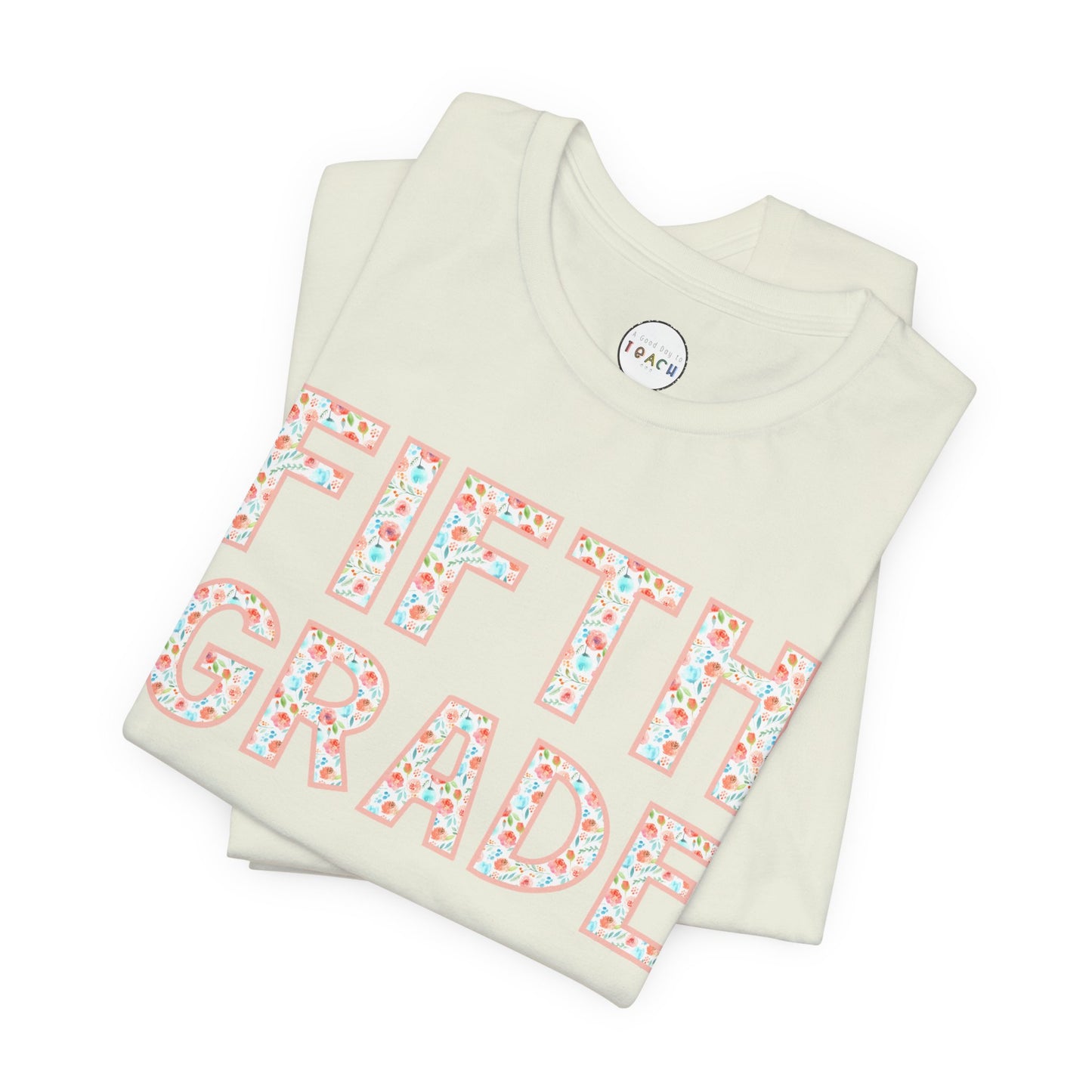 Floral Grade Level Tee - Fifth Grade